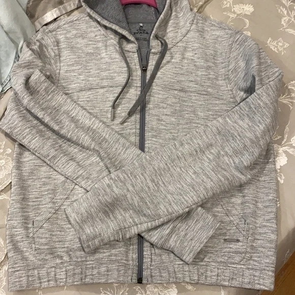 Prana Herringbone Print Full Zip Hoodie EUC - Picture 15 of 16